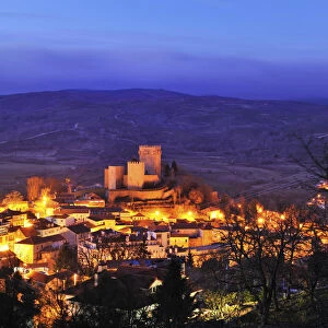 The medieval castle of Montalegre, dating from the 13th century, at dawn. Tras-os-Montes