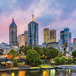 Melbourne, Victoria, Australia. Cityscape at dusk