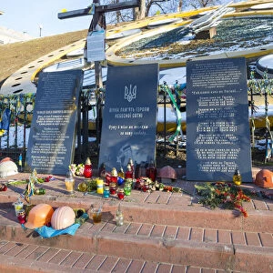 Memorial tothose killed during the 2013 / 2014 Euromaidan demonstrations