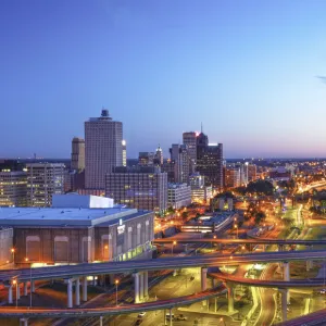 Memphis, Tennessee, Downtown, Mississippi River, Interstate 40 Crosses The River Into