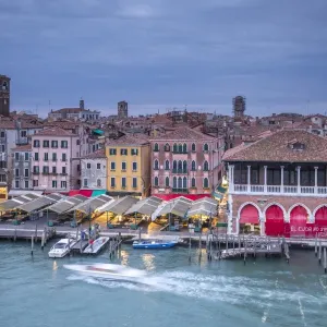 Rialto Market and Grand Canal Print Rialto Market and Grand Canal Print