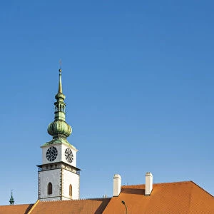 Mestska vez (City tower) and Painted House at Karlovo namesti (Charles Square), Trebic