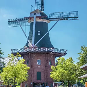 Meyer`s Mill in the old town of Papenburg, Emsland, Lower Saxony, Germany