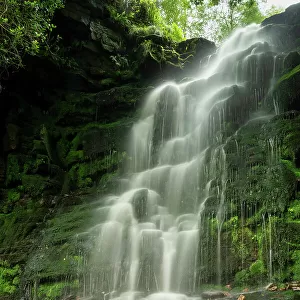 Middle Black Clough Waterfall, Peak District National Park, Derbyshire, England