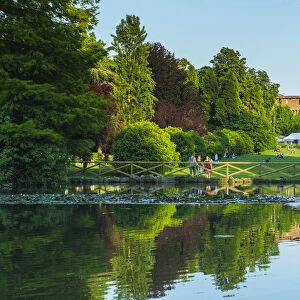 Milan, Lombardy, Italy. Sforza castle and Simplon park