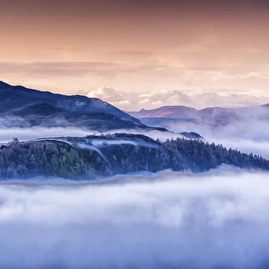 Mist Around Grand Fell, Lake District National Park, Cumbria, England