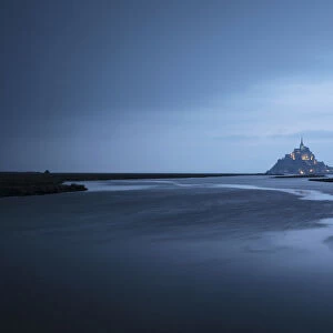 Mont Saint-Michel at high tide, Manche, Normandy, France