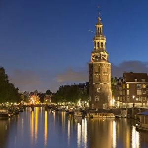 Montelbannstoren on Oudeschans canal, Amsterdam, Netherlands
