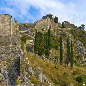 Montenegro, Bay of Kotor, Kotor, Old Town Fortifications