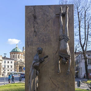 Monument to the partisan(Monumento al Partigiano) in the lower town of Bergamo, Lombardy