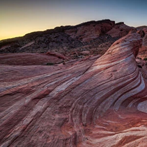 Full Moon over Fire Wave, Valley of Fire State Park, Nevada, USA