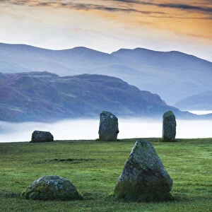 Morning Mist behind Castlerigg Stone Circle, Lake District National Park, Cumbria