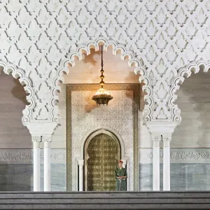 Morocco, Al-Magreb, Mausoleum of Mohammed V in Rabat