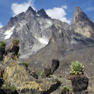 Mount Kenya is Africas second highest snow-capped mountain