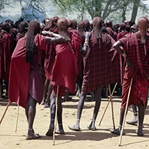 Msai warriors resplendent with long ochred braids
