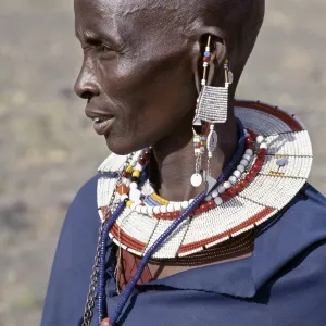 A Msai woman in traditional attire