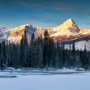 Mt. Edith Cavell in Winter, Jasper National Park, Alberta, Canada