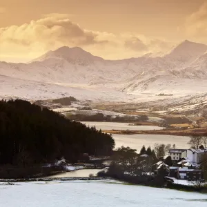 Mt. Snowdon in Winter, Snowdonia National Park, Gwynedd, Wales