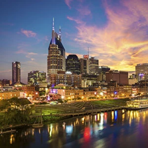 Nashville Skyline at Sunset, Nashville, Tennessee, USA
