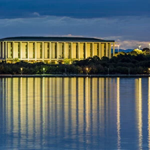The National Library of Australia at dusk, Canberra, Australian Capital Territory