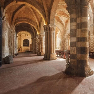 Nave inside Duomo di Sovana, Sovana, Grosseto, Tuscany, Italy