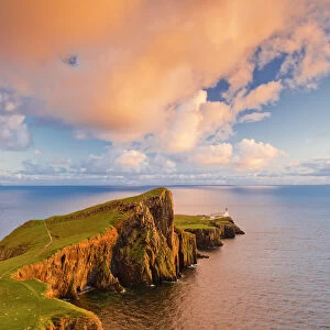Neist Point Lighthouse at Sunset, Isle of Skye, Scotland