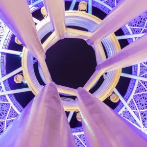 Neon Light Architecture Print, Bluewaters Island, Dubai Neon Light Architecture Print, Bluewaters Island, Dubai