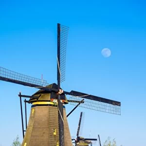 Netherlands, South Holland, Kinderdijk, UNESCO World Heritage Site