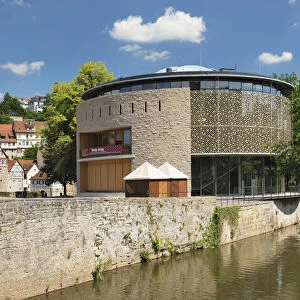 New Globe Theater, Kochertal valley, Schwabisch Hall, Hohenlohe, Baden-Wurttemberg, Germany