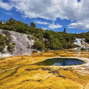 New Zealand, North Island, Orakei Korako Geothermal Area, Hot springs