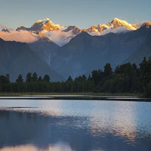 New Zealand, South Island, West Coast, Fox Glacier Village, Lake Matheson, reflection