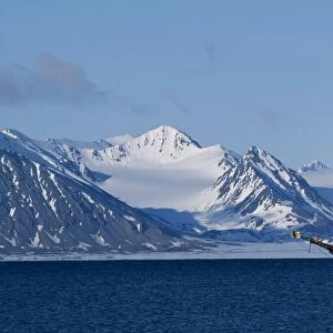 Noordelicht at anchor off the west coast of Spitsbergen