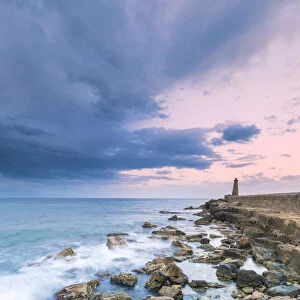Northern Cyprus, Kyrenia, the lighthouse at the Kyrenia harbour