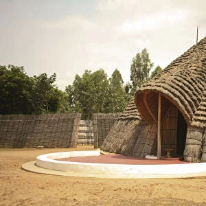 Nyanza, Rwanda. A reconstruction of the kings palace is the focus for the National Museum