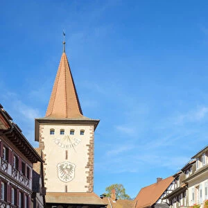 Obertorturm tower in Gengenbach altstadt old town, Gegenbach, Baden-WAorttemberg, Germany