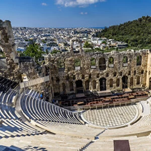 Odeon of Herodes Atticus theatre, Acropolis, Athens, Attica, Greece
