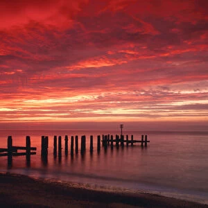 Old Pier at Sunrise, Southwold, Suffolk, England