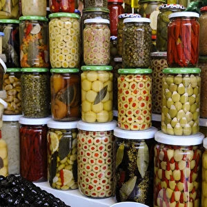 Olive stand, Medina Souk, Marrakech, Morocco