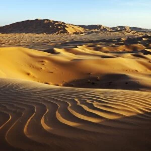 Oman, Empty Quarter. The martian-like landscape of the Empty Quarter dunes