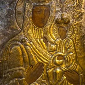 Orthodox Icon of Mary and Jesus, St. Volodymyrs Cathedral, Kiev (Kyiv), Ukraine