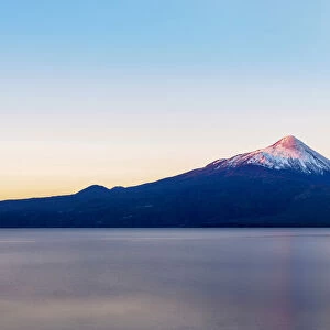Osorno Volcano and Llanquihue Lake at sunset, Llanquihue Province, Los Lagos Region