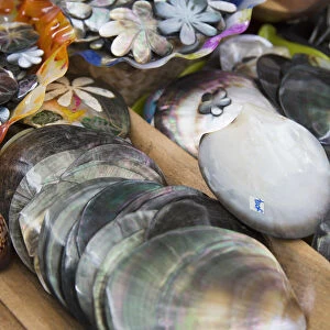 Oyster shells at Marche de Pape ete (Pape ete Market), Pape ete, Tahiti