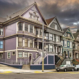 Painted Ladies victorian houses, Haight-Ashbury, San Francisco, California, USA