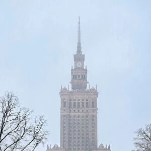 Palace of Culture and Science, winter, Warsaw, Masovian Voivodeship, Poland