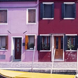 Panorama of Colourful houses