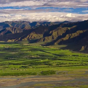 Panorama from Ganden Monastery, Tagtse county, Tibet