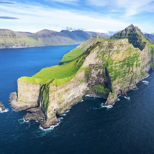 Panoramic Aerial Print of Kalsoy Island Panoramic Aerial Print of Kalsoy Island