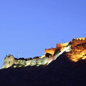 Panteli Castle At Night, Leros, Dodecanese, Greek Islands, Greece, Europe