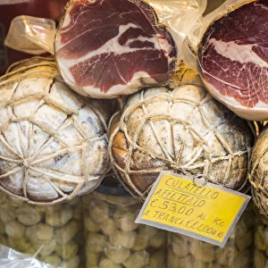 Parma hams, Bologna, Emilia-Romagna, Italy