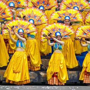 Participants perfrom at Dinagyang Festival, Iloilo City, Western Visayas, Philippines